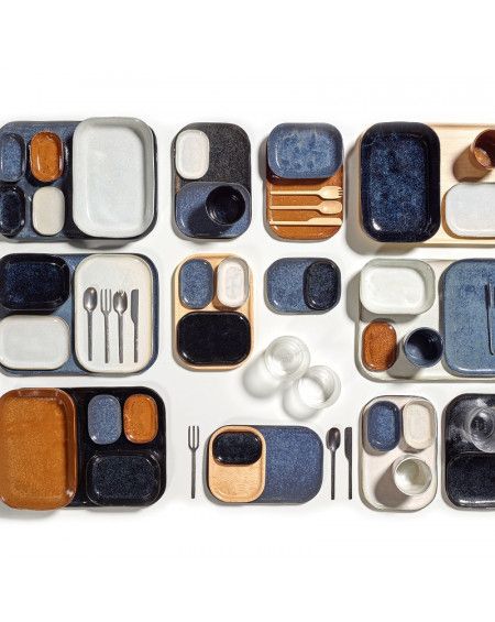 ASSIETTE RECTANGULAIRE MERCI N°3 M BLEU FONCE SERAX ASSIETTE RECTANGULAIRE MERCI N°3 M BLEU FONCE SERAX