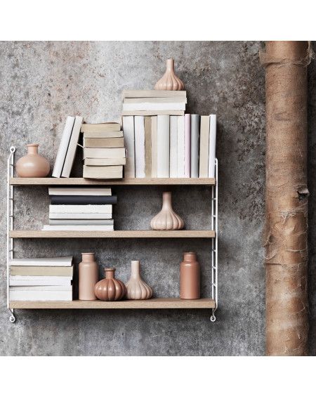 ETAGERE STRING POCKET OAK/WHITE STRING FURNITURE ETAGERE STRING POCKET OAK/WHITE STRING FURNITURE