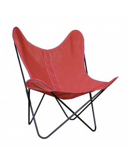 FAUTEUIL BB EPOXY NOIR BB TOILE UNIE ROUGE - AIRBORNE FAUTEUIL BB EPOXY NOIR BB TOILE UNIE ROUGE - AIRBORNE