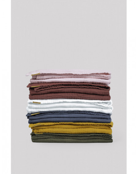 PLAID DOUBLE GAZE DE COTON 120X170 ROSE DELICAT LES PENSIONNAIRES PLAID DOUBLE GAZE DE COTON 120X170 ROSE DELICAT LES PENSIONNAIRES