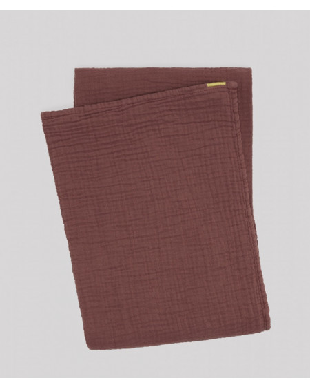 PLAID DOUBLE GAZE DE COTON 120X170 ROUILLE - LES PENSIONNAIRES PLAID DOUBLE GAZE DE COTON 120X170 ROUILLE - LES PENSIONNAIRES