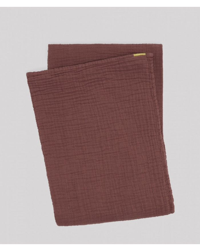PLAID DOUBLE GAZE DE COTON 120X170 ROUILLE - LES PENSIONNAIRES PLAID DOUBLE GAZE DE COTON 120X170 ROUILLE - LES PENSIONNAIRES