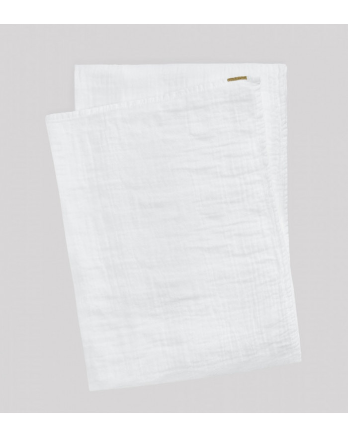 PLAID DOUBLE GAZE DE COTON 120X170 BLANC IMMACULE LES PENSIONNAIRES PLAID DOUBLE GAZE DE COTON 120X170 BLANC IMMACULE LES PENSIONNAIRES