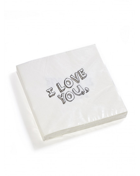 SERVIETTES EN PAPIER 33X33 I LOVE YOU SERAX SERVIETTES EN PAPIER 33X33 I LOVE YOU SERAX