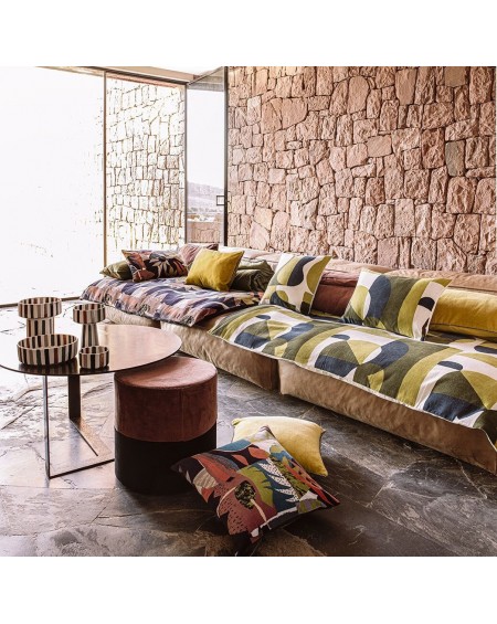 HOUSSE DE COUSSIN ARTY KAKI 45X45 VELOURS HARMONY HOUSSE DE COUSSIN ARTY KAKI 45X45 VELOURS HARMONY