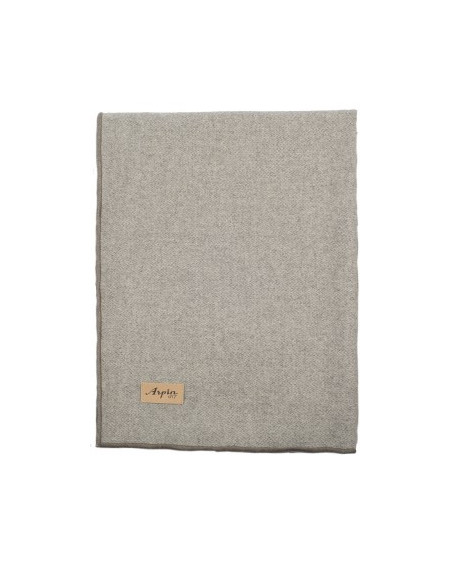 PLAID AGNEL 70x80 CHEVRON FESTON TAUPE - ARPIN PLAID AGNEL 70x80 CHEVRON FESTON TAUPE - ARPIN