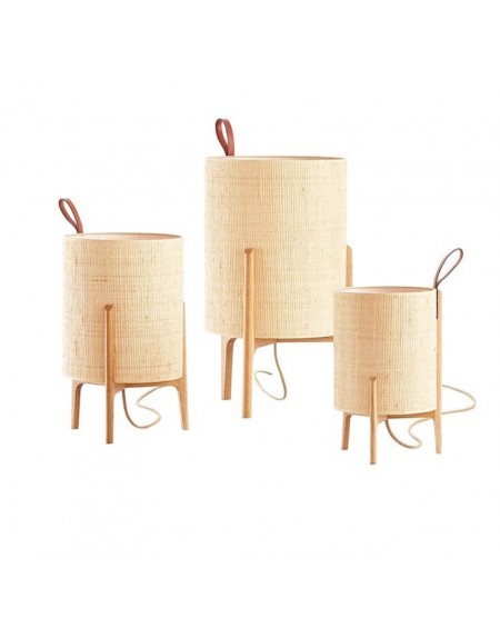 LAMPE DE SOL GRETA CHENE ET FIBRE NATUREL Ø33XH58 CARPYEN LAMPE DE SOL GRETA CHENE ET FIBRE NATUREL Ø33XH58 CARPYEN