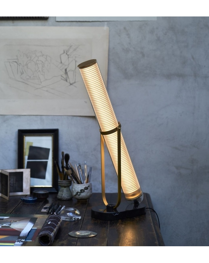 LAMPE FRECHIN CHASSIS DORE BASE MARBRE NOIR DCW EDITIONS LAMPE FRECHIN CHASSIS DORE BASE MARBRE NOIR DCW EDITIONS