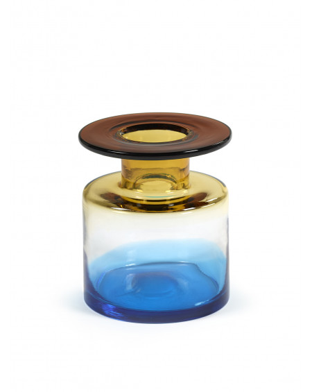 VASE WIND & FIRE Ø18,5 X H22 CM BLEU AMBRE SERAX VASE WIND & FIRE Ø18,5 X H22 CM BLEU AMBRE SERAX