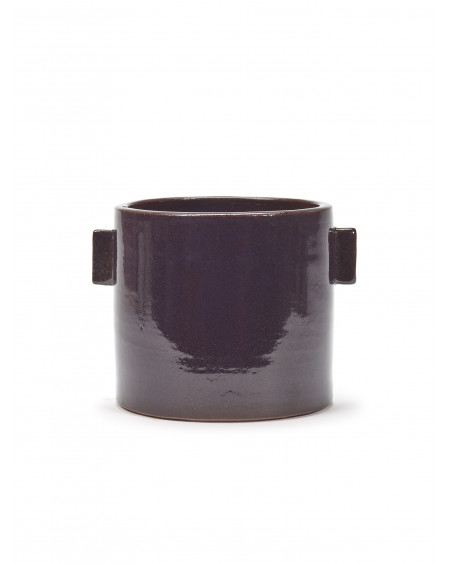 POT DE FLEURS 23,5X19XH17,5 AUBERGINE SERAX POT DE FLEURS 23,5X19XH17,5 AUBERGINE SERAX