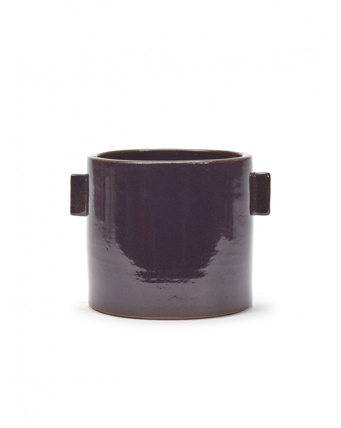 POT DE FLEURS 23,5X19XH17,5 AUBERGINE SERAX POT DE FLEURS 23,5X19XH17,5 AUBERGINE SERAX