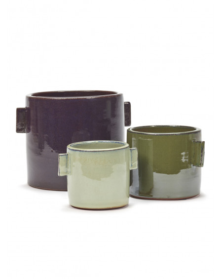 POT DE FLEURS 23,5X19XH17,5 AUBERGINE SERAX POT DE FLEURS 23,5X19XH17,5 AUBERGINE SERAX