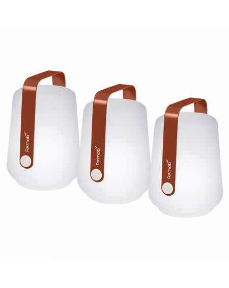 BALAD LOT DE 3 LAMPES OCRE ROUGE FERMOB BALAD LOT DE 3 LAMPES OCRE ROUGE FERMOB
