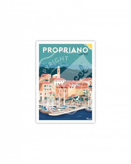 CARTE POSTALE A6 PROPRIANO MARCEL TRAVEL POSTERS